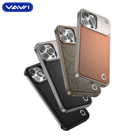 Étui de protection magnétique en cuir VAWI V-A02 au design exclusif Art Line pour iPhone 17 16 15 14 13 Pro Max avec fonction aromathérapie