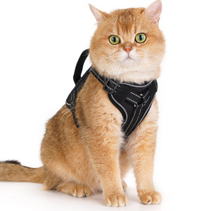 Harnais pour chien rembourré en forme de X, réglable, en polyester, avec laisse pour chiens de petite, moyenne et grande taille - Product Image 2
