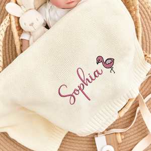 Manta Celular de Algodón Suave Personalizada con Nombre y Diseños Bordados - Product Image 2