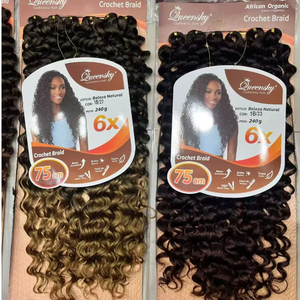 Extensiones de Cabello Sintético <span class=keywords><strong>GOGO</strong></span> de 30 Pulgadas, Paquetes de Cabello Sintético 6X para Tejer, Extensiones de Cabello de Fibra Sintética para Crochet, Rizado Individual - Product Image 2