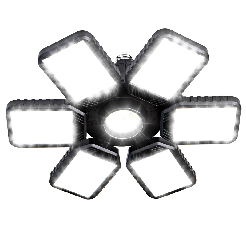 Ceiling Light 5 Angle Adjustable Leaves Wide Use Led High Bay Light As Workshop Market Stall Garage Light