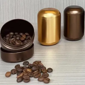 مصغرة القهوة علبة الشاي حاوية سكر للقهوة الفولاذ المقاوم للصدأ القهوة علبة الغذاء إبريق