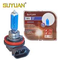 Jeu d'ampoules de voiture SUYUAN super blanc 12V 55W 5500K H11 de bonne qualité
