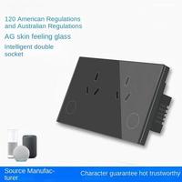 Prise murale double WIFI GPO 16A avec interrupteur tactile en verre AG Skin Sense, double alimentation, compatible SAA, pour Chine et Australie
