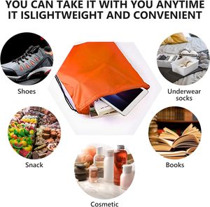 Awoz siêu thị mua sắm bãi biển thể thao tập thể dục Ba lô quá khổ tái sử dụng màu đen màu xanh chuỗi Túi biểu tượng tùy chỉnh - Product Image 6