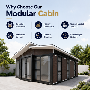 Casa Modular Moderna de Paneles Sándwich, Estructura Rectangular Resistente, Diseño Europeo, Garantía de 5 Años en el Sitio - Product Image 1