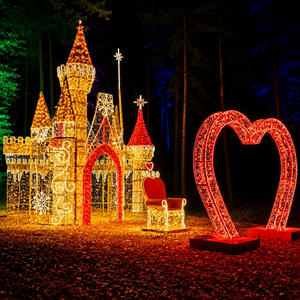 Grande Porte Lumineuse LED en Forme de Château pour Parc d'Attractions, Centre Commercial, Place Publique et Projet de Décoration d'Entrée de Festival de Noël - Product Image 1