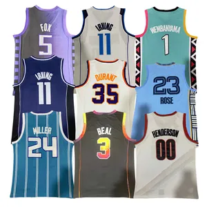 2024 High Quality In Stock Irving 11 Durant 35 Rose 23 Miller 24 Ball 3 Henderson 00 Stitched Embroidery Basketball Jerseys