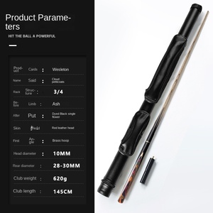 Cục cơ bi-a chuyên nghiệp OEM Cue Stick, gỗ Phantom 10.3mm, cán cơ <span class=keywords><strong>snooker</strong></span>, khớp nối thép không gỉ - Product Image 2