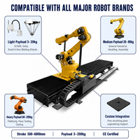 Rail de guidage robuste pour robot à 7 axes, moteur de commande PLC 2kW 220V/380V, compatible KUKA FANUC YASKAWA UR Borunte Robot