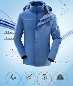 AI-MICH Chaqueta de lona para hombre, personalizada 3 en 1, con capucha, transpirable, cortavientos, impermeable, con cierre de cremallera, gruesa, para escalada y senderismo, que mantiene el calor - Product Image 3