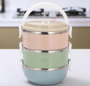 Lonchera Portátil Aislada de Acero Inoxidable LXM94 al por Mayor, Fácil de Limpiar, con Compartimentos Separados para Estudiantes - Product Image 2