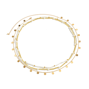 Chaîne de taille réglable multicouche dorée style bohème avec perles pour femme, bijou de plage - Product Image 3