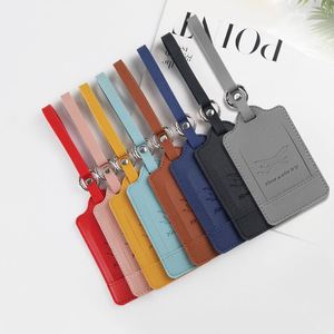 Portable Travel Accessories Name <b>ID</b> Address <b>Tag</b> Personalized Luggage <b>Tag</b> PU Leather Suitcase Luggage <b>Tag</b> - Product Image 3