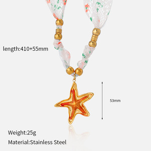 Nova Chegada: Colar de Corrente com Pingente de Concha da Série Oceano, Banhado a Ouro, Aço Inoxidável, Joias de Verão, Atacado - Product Image 2