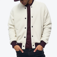 Veste Doudoune Réversible Sherpa Polaire Homme OEM Haute Qualité Hiver Coupe Ample Zippée Logo Personnalisé