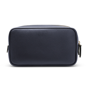 Customized Mens High Quality Double Zip PU Leather Toiletry Washbag - Product Image 1