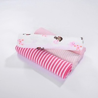 Serviette de bain pour nouveau-né, couverture en coton pour bébé fille, imprimé mignon et tendance, 4 pièces, couleurs mélangées