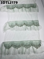 Nouvelle Tendance : Tissu en Dentelle Équatorienne en Gros, Tissu Brodé en Dentelle, Tissu en Dentelle à Paillettes pour Robe de Soirée, Tissu en Dentelle de Dubaï