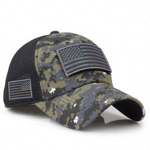 Casquette de baseball camouflage drapeau américain de haute qualité en gros, personnalisable - Product Image 6