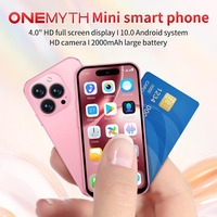 ONEMYTH M16 PRO, Mini Teléfono Inteligente Android 10.0, Pantalla de 4.0'', 2GB de RAM, 16GB de ROM, Doble SIM, Play Store, 3G, Teléfono Móvil Pequeño
