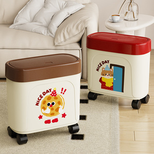 GREENSIDE Poubelle murale en PP pour bureau, maison, chambre, avec couvercle amovible, grande capacité, seau de rangement hygiénique, panier à mouchoirs - Product Image 1