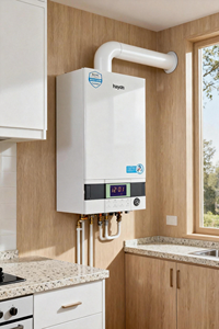 Caldaia <span class=keywords><strong>a</strong></span> <span class=keywords><strong>condensazione</strong></span> <span class=keywords><strong>a</strong></span> <span class=keywords><strong>gas</strong></span> naturale da parete per uso residenziale con scambiatore di calore in rame, alta efficienza, design elegante - Product Image 5
