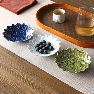 Juego de platos de cerámica para frutas Mystic Arts, nuevo estilo chino, bandeja decorativa para postres, para servir té en la sala de estar del hogar. - Product Image 2