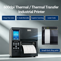 Impresora de Etiquetas RFID de Transferencia Térmica LONVILL de 12 pulgadas, Velocidad de 15-120 mm, Ancho Ajustable, para la Fabricación de Etiquetas Colgantes de Alto Volumen
