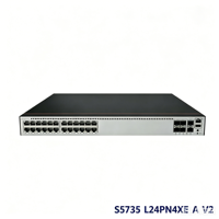 S5735 L24PN4XE a V2 Switch de Capa 3 Gigabit PoE+ de 24 Puertos con 4*10G SFP+ Uplink, Switch de Red Administrado Empresarial