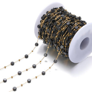 Cadenas de cuentas de cristal de Color dorado de acero inoxidable para manualidades, fabricación de joyas, collar, pulsera, tobillera, suministros al por mayor - Product Image 5