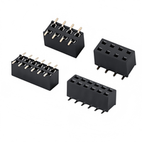 Vente directe usine – Connecteurs femelles à double rangée PA6T 0.8, 1.27, 2.0, 3.4, 2.54 mm, 16 broches, 4.3H, SMT, à angle droit, pas de 2.54 mm, 2*6p