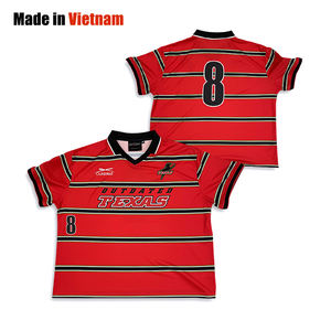 Camiseta de Fútbol Corta Personalizable, Sublimada, Transpirable, de Secado Rápido, 100% Poliéster, Blanca y Roja, Estilo Casual - Product Image 2