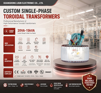 Transformador Toroidal Monofásico de Baja Elevación de Temperatura de 300W, 500W, 800W, Guangdong, para Máquinas de Control Industrial