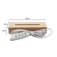 Vente flash : Support de lampe 7 couleurs, lumière nocturne RGB, support rectangulaire en bois, base lumineuse en acrylique pour chambre d'enfant