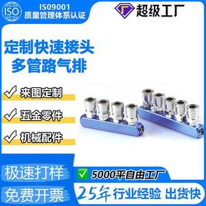 Zhuji Rixin Quick Coupler Sml 3 4 <b>5</b> Position Multi Pipe Air Exhaust <b>Iron</b> Pneumatic Parts - Product Image 5