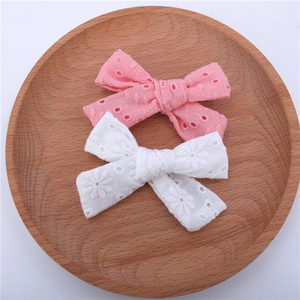 Accessoires de cheveux brodé en Nylon <span class=keywords><strong>pour</strong></span> bébés filles, serre-têtes, avec nœud en dentelle, œillets douces et fins, nouvelle collection - Product Image 3
