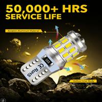Ampoule LED T10 W5W 194 168 CANBUS sans erreur, 27 SMD 3014 Chip, 12V, sans polarité, pour éclairage intérieur, plafonnier, lecture, plaque d'immatriculation, feux de stationnement
