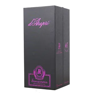 Boîtes d'emballage en carton rigide noir sur mesure, boîtes d'emballage pour champagne, whisky, vin rouge, coffret cadeau, 25 pièces