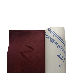 Rouleau d'<span class=keywords><strong>autocollant</strong></span> en <span class=keywords><strong>cuir</strong></span> synthétique auto-adhésif personnalisé de 0.8mm <span class=keywords><strong>imitation</strong></span> daim velours PVC Faux rembourrage artificiel pour réparation de canapé - Product Image 3