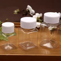 Emballage de complément alimentaire en PET blanc transparent de 15 ml à 500 ml, contenant pour comprimés de calcium, pilules, capsules de vitamines, flacon avec bouchon à vis