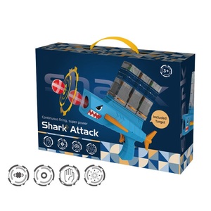 Teka-teki Dalam Ruangan Anak-anak Luar Ruangan Bola Lengket Sasaran Tembak Pot Bir 2 In 1 Senjata Mainan Hiu Kartun - Product Image 5