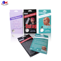 Boîte de papier d'emballage de capot de cheveux de satin de conception personnalisée Boîte de capot de tresse de Durag Boîtes claires de capot de fenêtre de PVC avec le logo pour l'emballage