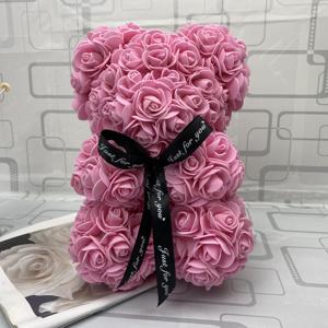 40Cm Màu Đỏ Gấu Bông Của Hoa Hồng Hoa Nhân Tạo Giáng Sinh Hộp Quà Tặng Cho Phụ Nữ Valentine Của Món Quà Ngày Gấu Sang Trọng - Product Image 5