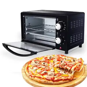 12L Mini Broodroosteroven, 60 Minuten Timer Commerciële Pizzaoven Elektrische Kookplaten Oven Met Timer/