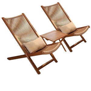 Outdoor Rattan Contemporary Reclining Adjustable Lounge <b>Chair</b> Balcony Garden Leisure Solid <b>Back</b> Foldable Home Furniture - Product Image 1