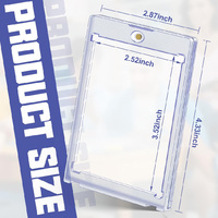 Étuis de protection en acrylique pour cartes sportives 35/55/75/100/130/180/360PT, présentoir de cartes de baseball, compatible avec les supports magnétiques pour cartes à collectionner