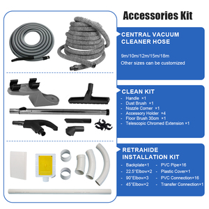 Accesorios Universales para Manguera de <span class=keywords><strong>Aspiradora</strong></span> Central con Mango Estándar, Soporte, Cepillo, Boquilla y <span class=keywords><strong>Tubo</strong></span> Recto - Product Image 4
