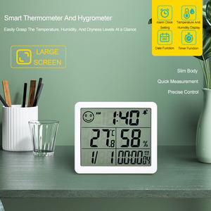 Mini termômetro <span class=keywords><strong>digital</strong></span> lcd higrômetro interno bonito compacto monitoramento preciso de temperatura e umidade - Product Image 2