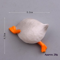 Aimant de réfrigérateur en résine blanche en forme de bec de canard, figurine animale miniature mignonne pour la maison, la cuisine, le bureau, les casiers